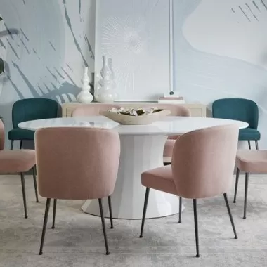 Sunpan Ivana Dining Chair in Soho Blush - Lifestyle