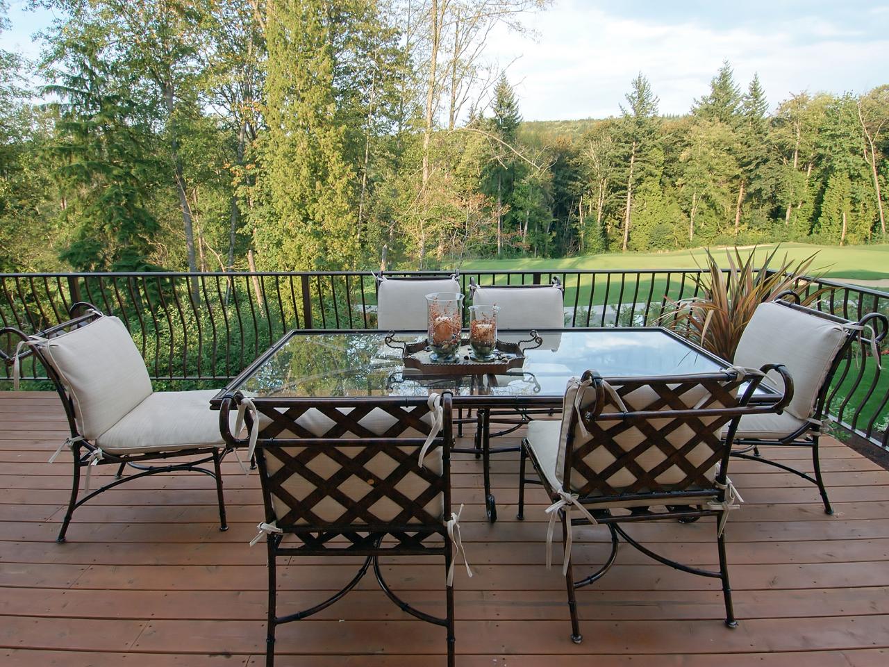 Glass Top Patio Table