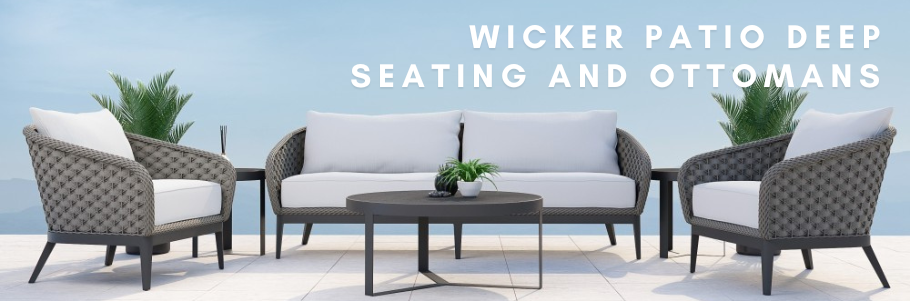 Wicker Patio Deep Seating  