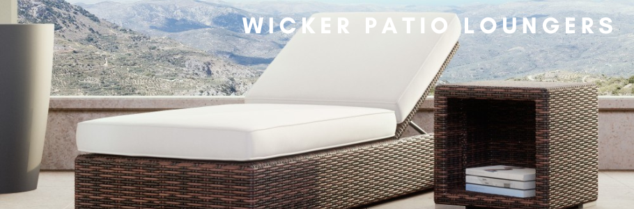 Wicker Patio Chaise Loungers