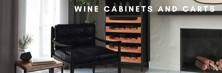 Wine Cabinets, Racks + Carts