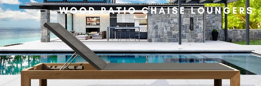 Wood Patio Chaise Loungers