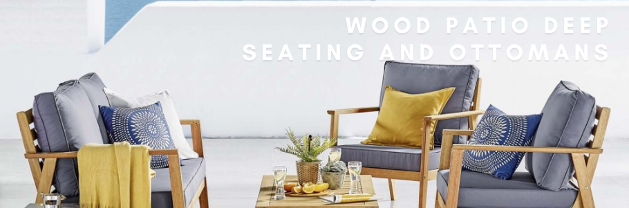 Wood Patio Deep Seating 