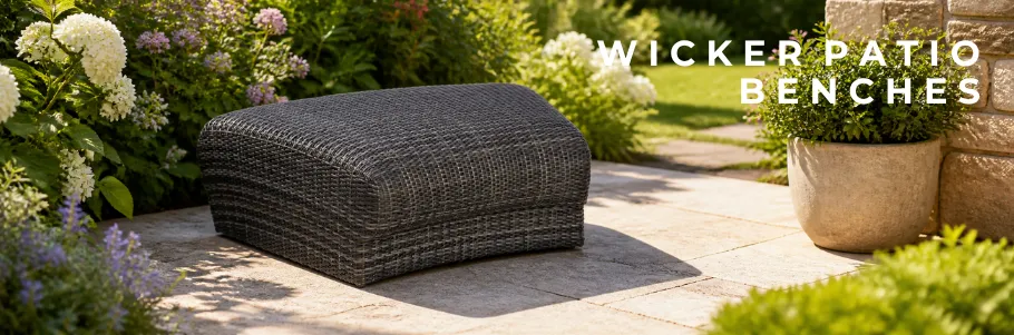 Wicker Patio Benches