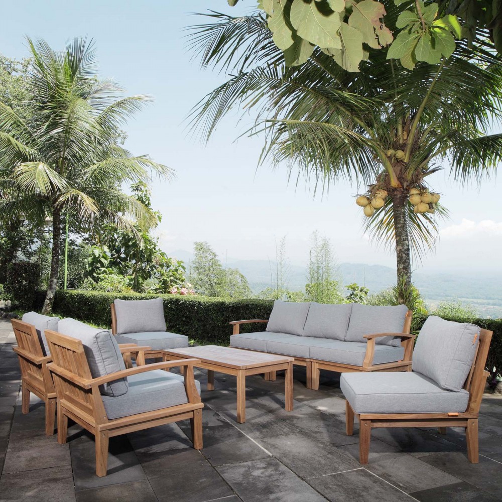 Modway marina 4 piece outdoor patio teak set sale