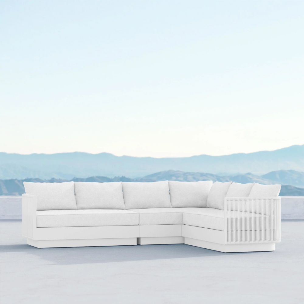 Azzurro Living Porto Sectional in White - Build Your Own | Home ...