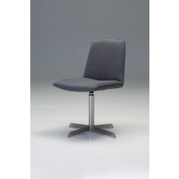Mobital Varley Swivel Lounge Chair Blue Green Fabric with Brushed Stainless Steel Home Furniture and Patio