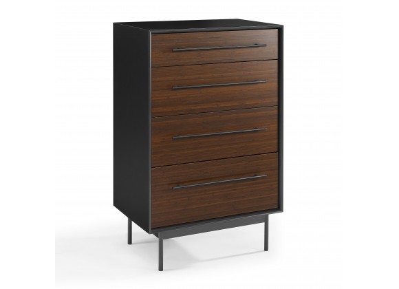 Greenington Park Avenue 4 Drawer High Chest Ruby - Front Side Angle