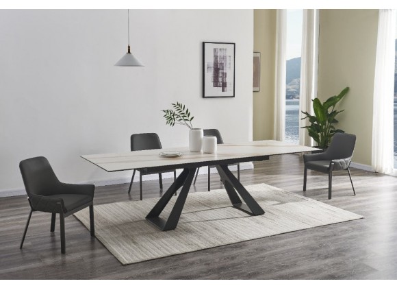 J&M Furniture Swan Extension Table 