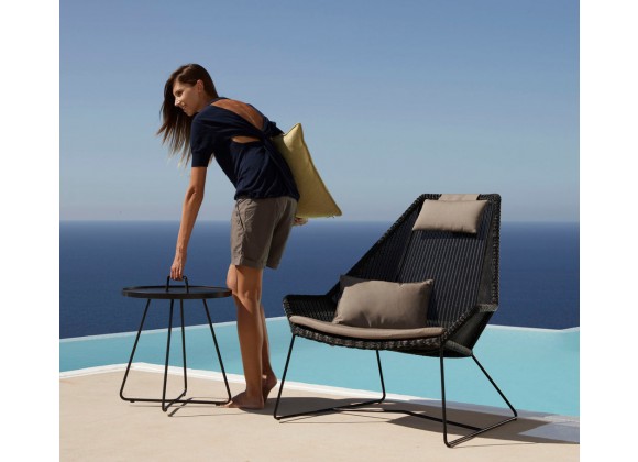 Cane-Line-Breeze-Highback-Chair Black Pool View