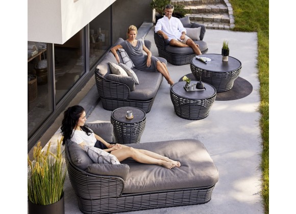 Cane-line Basket 2-seater sofa, incl. AirTouch Cushions - Graphite