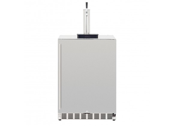 TrueFlame 6.6 Cu. Deluxe Outdoor Rated Single Tap Kegerator - Front View