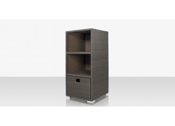 DecoScape Zen Towel Storage in Espresso - Angled