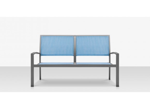 Source Furniture Fusion Aluminum Sling Loveseat front view