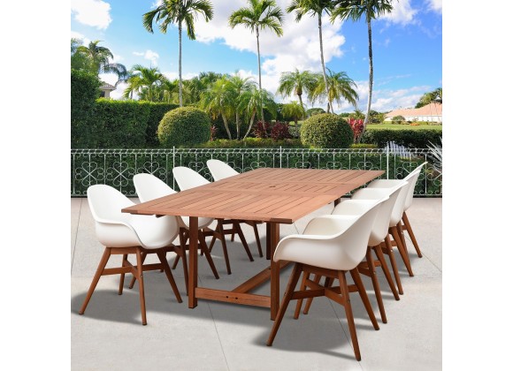 Amazonia Charlotte Deluxe 9 Piece Rectangular Patio Dining Set