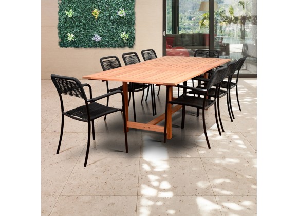 Amazonia Oosterdam 9 Piece Rectangular Patio Dining Set