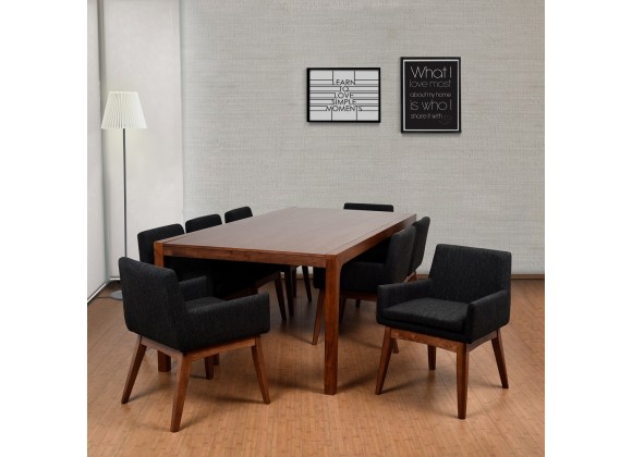 Midtown Midtown Concept Ruby 9 Piece Liqurice Rectangular Dining Set