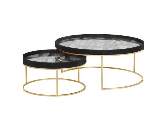 Sunpan Shira Coffee Table - Set of Two - Front Angle