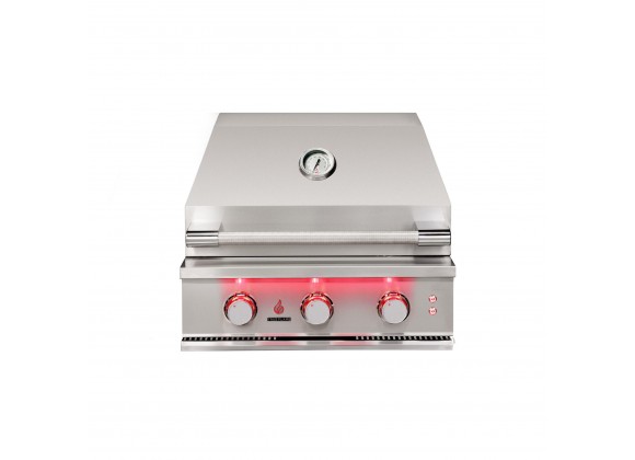TrueFlame 25" 3 Burner Gas Grill - Lid Closed