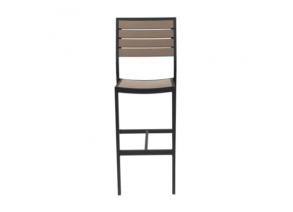 Napa Bar Side Chair - Black Frame And Gray Seat & Back