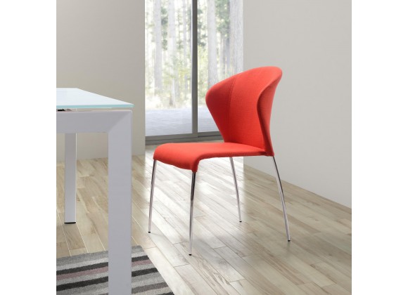 Zuo Modern Oulu Dining Chair in Tangerine - Lifestyle
