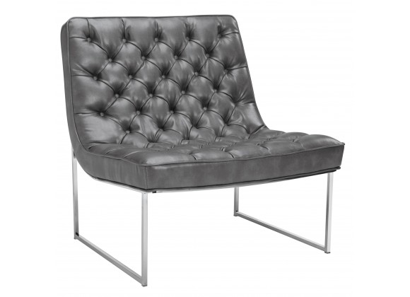 Sunpan Toro Lounge Chair - Cantina Magnetite - Angled View