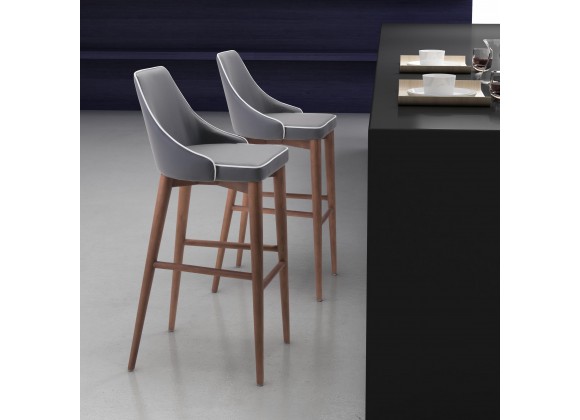 Zuo Modern Moor Barstool in Dark Gray - Lifestyle