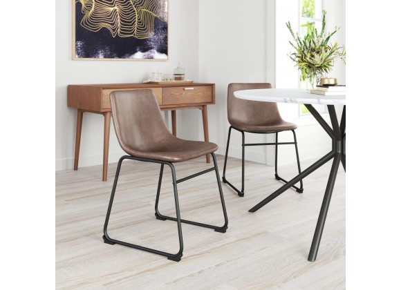 Zuo Modern Smart Dining Chair in Vintage Espresso - Lifestyle 
