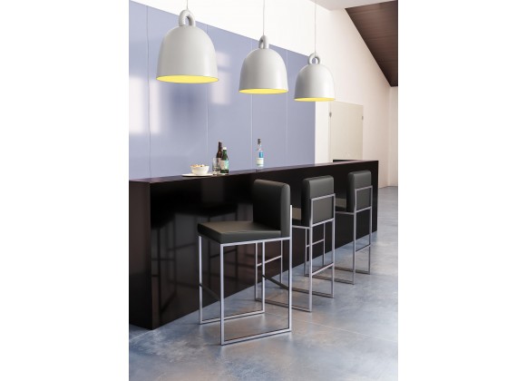 Zuo Modern Genoa Barstool Gray - Lifestyle