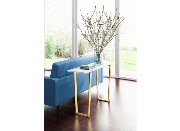Zuo Modern Atlas Console Table White and Gold - Lifestyle
