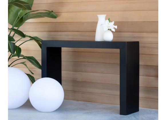 Axle Console Table - Concrete - Black - Lifestyle