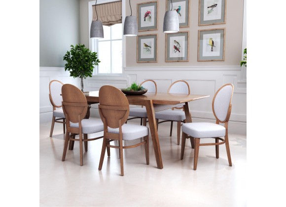 Zuo Modern Regents Dining Chair Walnut and Light Gray - Lifestyle