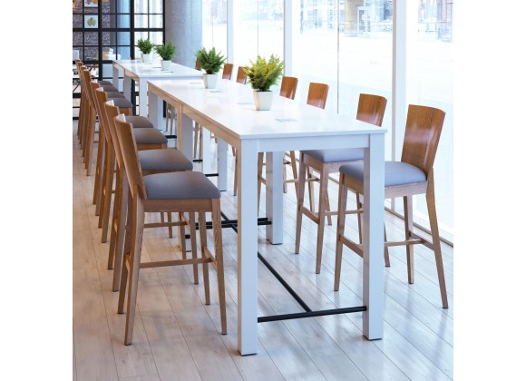 Zuo Modern Ambrose Barstool Walnut and Dark Gray - Lifestyle