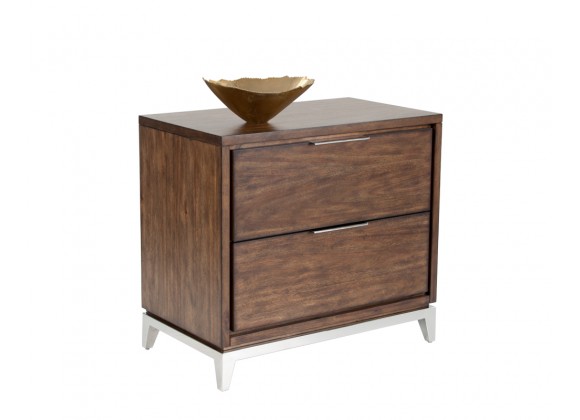 Sunpan Miriam Nightstand - With Decor