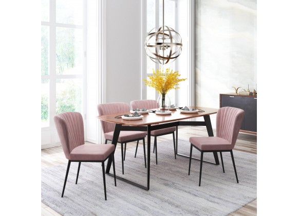 Zuo Modern Tolivere Dining Chair in Pink - Lifestyle