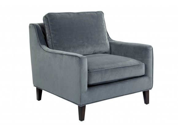 Sunpan Hanover Armchair in Granite - Front Side Angle
