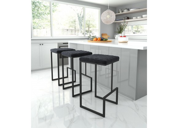Zuo Modern Element Barstool in Black - Lifesytle