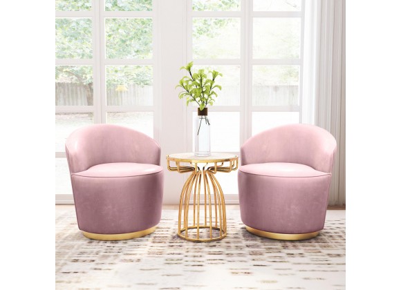 Zuo Modern Silo Side Table Gold - Lifestyle