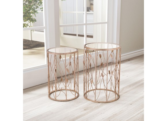Zuo Modern Sage Side Table Set Gold - Lifestyle 