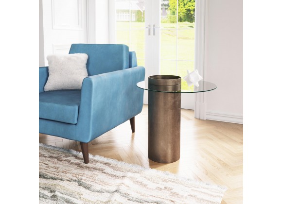 Zuo Modern Emi End Table Antique Bronze - Lifestyle 