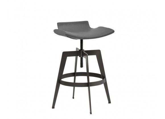 Bancroft Adjustable Stool - Graphite - Angled View