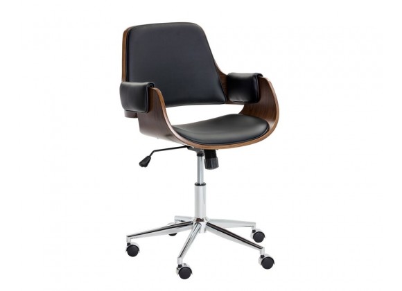 Sunpan Kellan Office Chair - Onyx - Front Side Angle