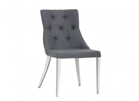 SUNPAN Chambers Dining Chair - Anchor Grey, Cloud Grey, Frontview