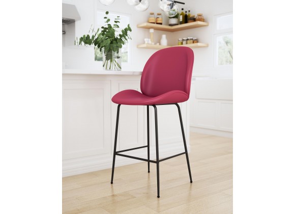 Zuo Modern Miles Counter Stool in Red - Lifestyle 