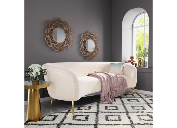 Zuo Modern Luna Sofa in Cream - Lifestyle
