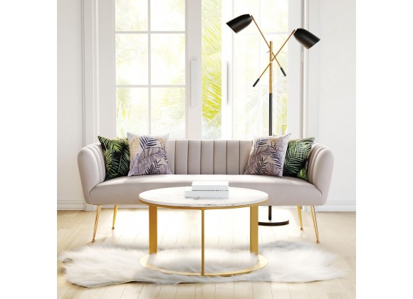 Zuo Modern Deco Sofa in Beige - Lifestyle
