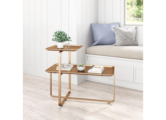 Zuo Modern Henry Coffee Table Brass - Lifestyle