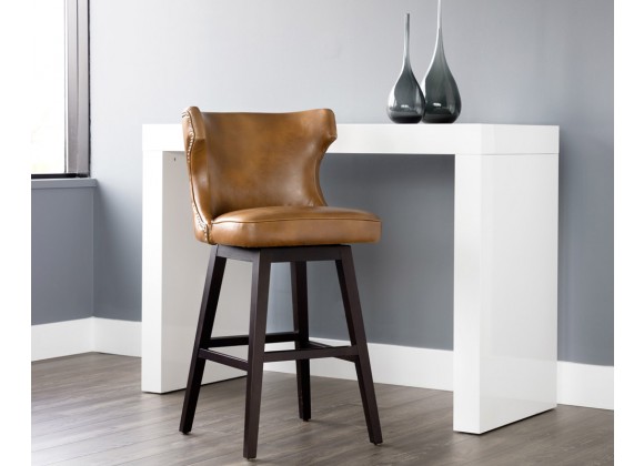 Neville Swivel Barstool - Tobacco Tan - Lifestyle