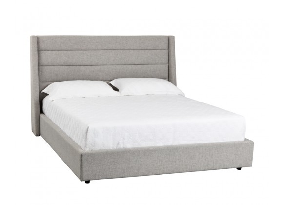 Sunpan Emmit Bed - Queen In Marble - Angled