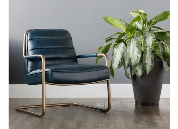 Lincoln Lounge Chair - Vintage Blue - Lifestyle